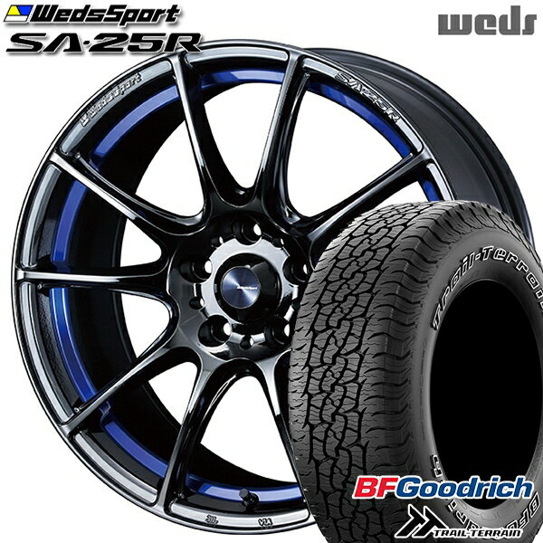 【取付対象】235/60R18 107H XL RBL BFグッドリッチ トレールテレーン Weds ウェッズスポーツ SA25R BLCII（ブルーライトクロームツー） 18インチ 7.5J 5H114.3 サマータイヤホイールセット