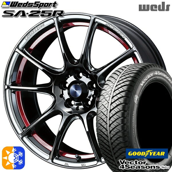 アクセラ アテンザ 215/45R18 89H グッドイヤー ベクター フォーシーズンズ Weds ウェッズスポーツ SA2..