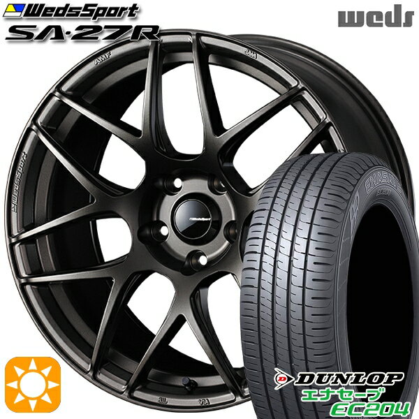 【取付対象】225/50R18 95W ダンロップ エナセーブ EC204 Weds ウェッズスポーツ SA27R EJ-BRONZE（EJプロンズ） 18インチ 7.5J 5H114.3 サマータイヤホイールセット