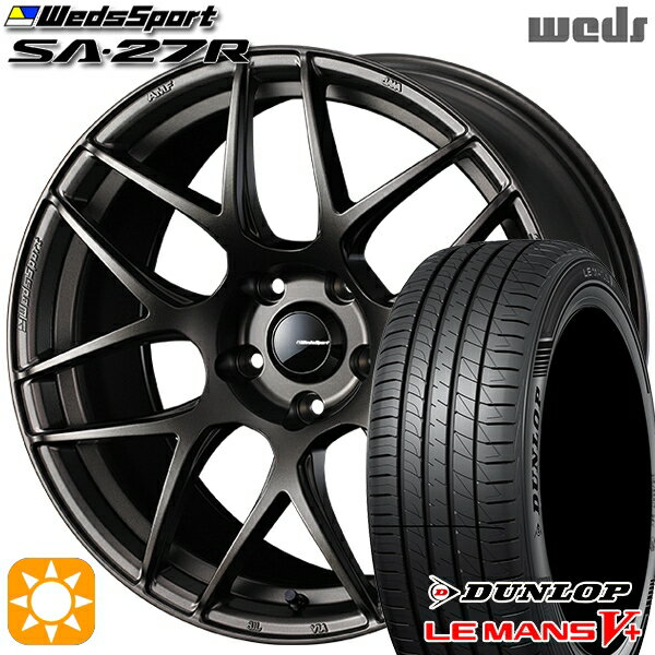 【取付対象】215/40R18 89W XL ダンロップ ルマン5+ Weds ウェッズスポーツ SA27R EJ-BRONZE（EJプロンズ） 18インチ 7.5J 5H114.3 サマータイヤホイールセット