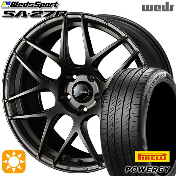 【取付対象】215/45R17 91W XL ピレリ パワジー Weds ウェッズスポーツ SA27R EJ-BRONZE（EJプロンズ） 17インチ 7.0J 5H114.3 サマータイヤホイールセット