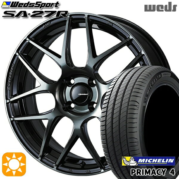 【取付対象】185/60R15 88H XL ミシュラン プライマシー4 Weds ウェッズスポーツ SA27R WBC（ウォースブラッククリアー） 15インチ 6.0J 4H100 サマータイヤホイールセット