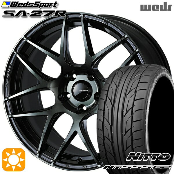 【取付対象】215/40R18 89W XL ニットー NT555 G2 Weds ウェッズスポーツ SA27R WBC（ウォースブラッククリアー） 18インチ 7.5J 5H100 サマータイヤホイールセット