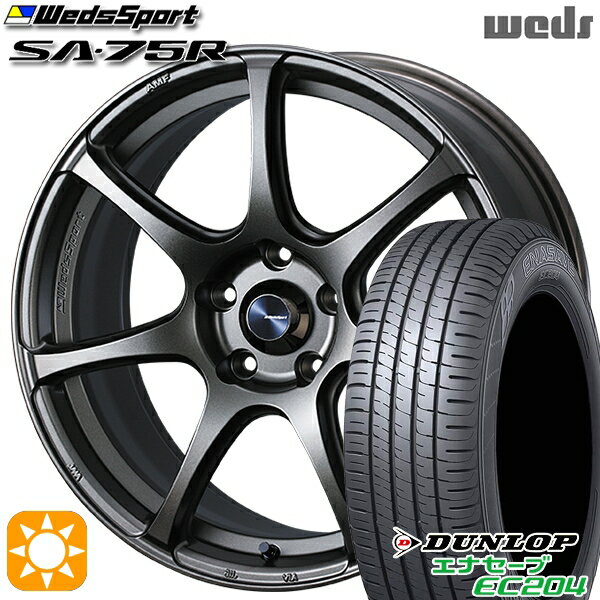 【取付対象】アクセラ アテンザ 215/45R18 93W XL ダンロップ エナセーブ EC204 Weds ウェッズスポーツ SA75R EJ-ブロンズ 18インチ 7.5J 5H114.3 サマータイヤホイールセット