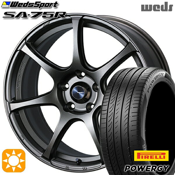 【取付対象】リーフ レヴォーグ 215/50R17 95W XL ピレリ パワジー Weds ウェッズスポーツ SA75R EJ-BRONZE (イージェーブロンズ) 17インチ 7.0J 5H114.3 サマータイヤホイールセット