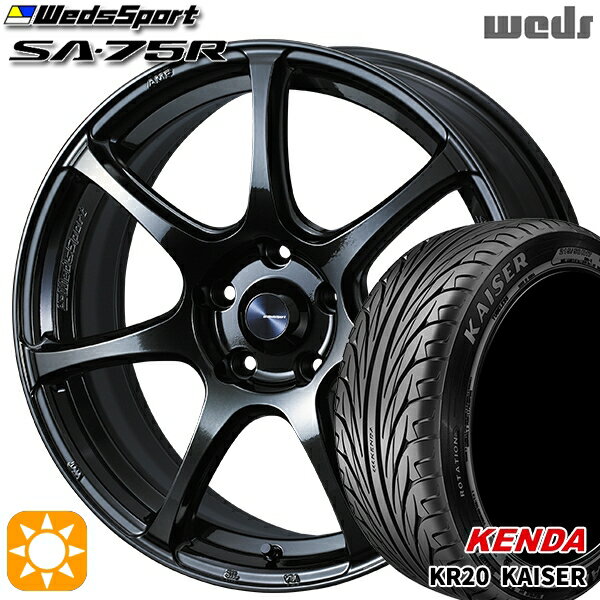 【取付対象】アイシス ノア 215/45R17 91H ケンダ カイザー KR20 Weds ウェッズスポーツ SA75R HBCII (ハイパーブラッククリアツー 17インチ 7.0J 5H114.3 サマータイヤホイールセット