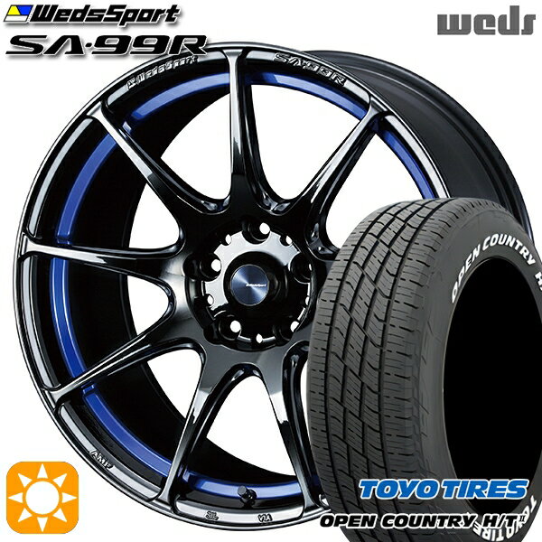 【取付対象】225/60R17 99H トーヨー オープンカントリー H/T2 WL Weds ウェッズスポーツ SA99R BLCII (ブルーライトクロームツー) 17インチ 7.5J 5H114.3 サマータイヤホイールセット