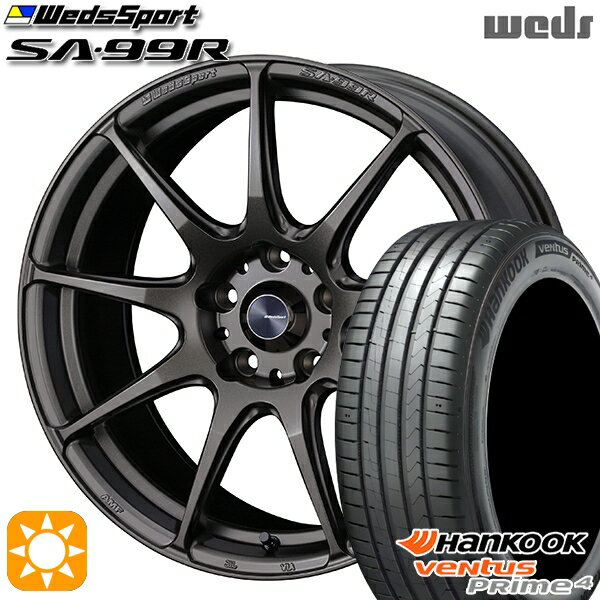 【取付対象】205/50R17 93W XL ハンコック veNtus PRime4 K135 Weds ウェッズスポーツ SA99R EJ-ブロンズ 17インチ 7.0J 5H114.3 サマータイヤホイールセット