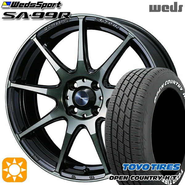 【取付対象】フィット アクア 185/60R15 84H トーヨー オープンカントリー H/T2 WL Weds ウェッズスポーツ SA99R WBC（ウォースブラッククリアー） 15インチ 6.0J 4H100 サマータイヤホイールセット
