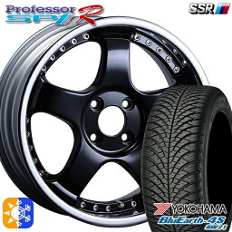 215/70R16 100H ヨコハマ ブルーアース 4S AW21 SSR プロフェッサー SP4R フラットブラック 16インチ 6.0J 4H100 オールシーズンタイヤホイールセット