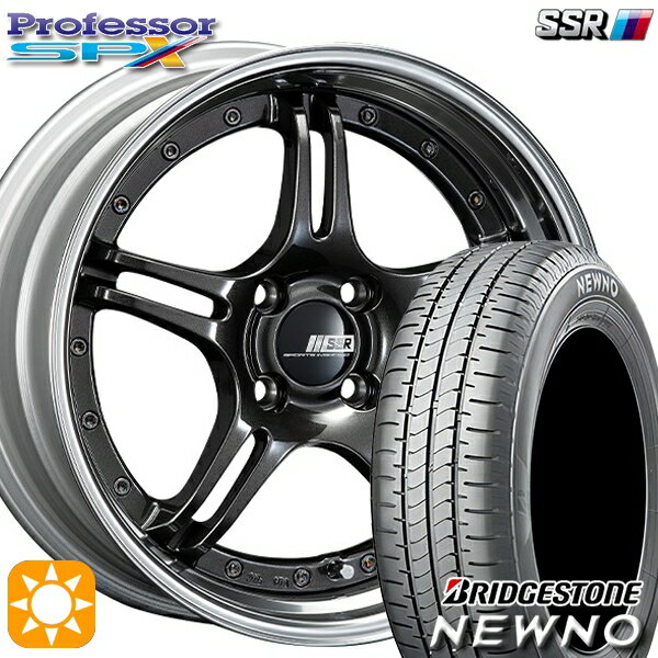 【取付対象】195/45R16 84V ブリヂストン ニューノ SSR プロフェッサー SPX プリズムダークガンメタ 16インチ 6.0J 4H100 サマータイヤホイールセット