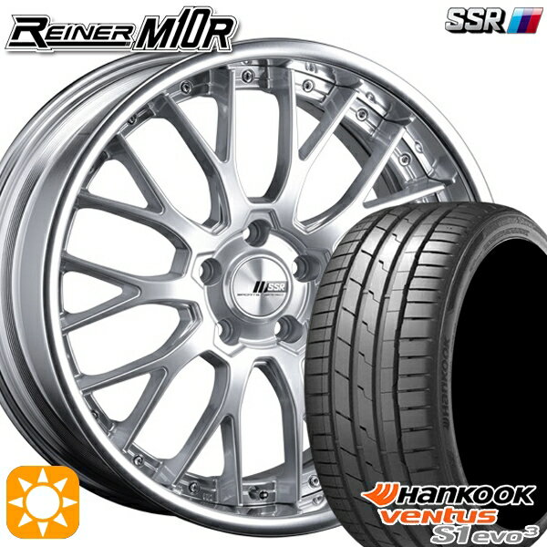 【取付対象】215/35R19 85Y XL ハンコック veNtus S1 evo3 K127 SSR ライナー M10R ダイヤモンドシルバー 19インチ 7.5J 5H114.3 サマータイヤホイールセット