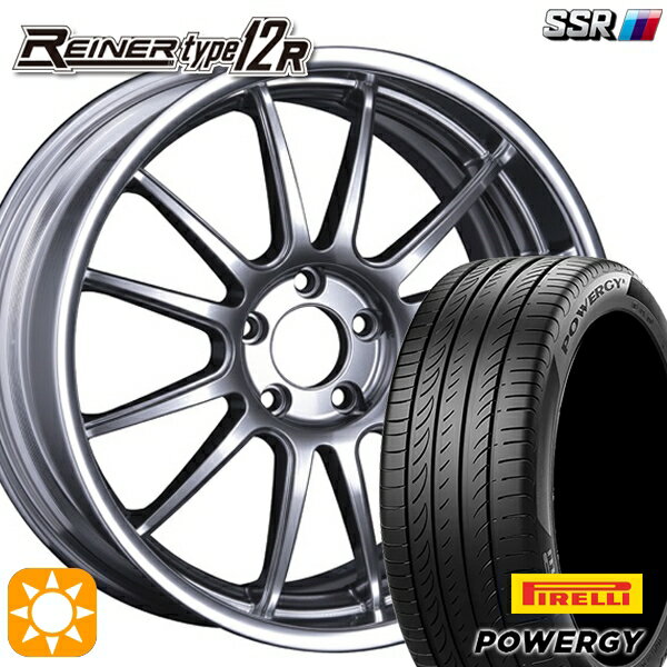 【取付対象】225/45R19 96W XL ピレリ パワジー SSR ライナー タイプ 12R チタンシルバー 19インチ 7.5J 5H114.3 サマータイヤホイールセット