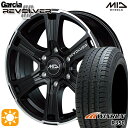 【取付対象】215/65R16 109/107R ウィンラン R350 MID ガルシア SS リボルバー セミグロスブラック/RP/LM 16インチ 6.5J 6H139.7 サマータイヤホイールセット