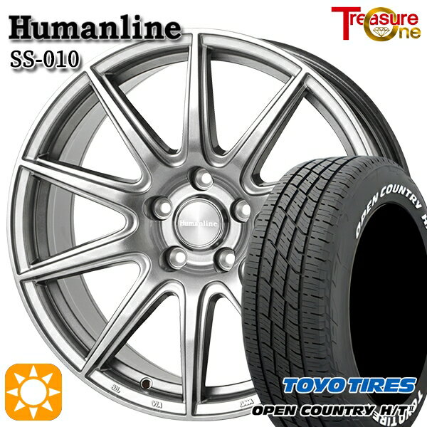 【取付対象】205/65R16 95H トーヨー オープンカントリー H/T2 WL トレジャーワン ヒューマンライン SS010 ダークグレー 16インチ 6.5J 5H114.3 +38/+48/+53 サマータイヤホイールセット