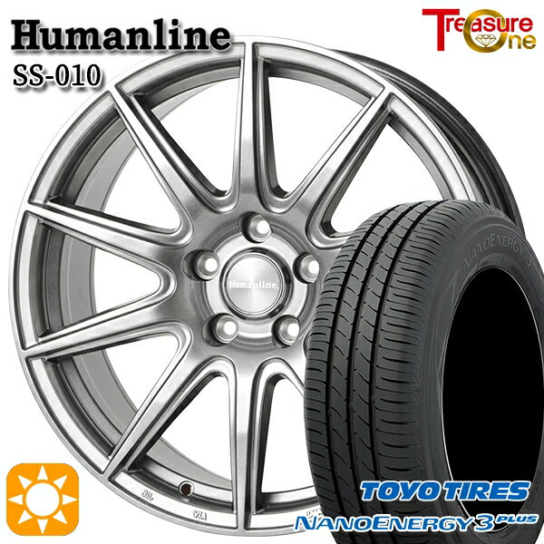 【取付対象】215/45R18 89W トーヨー ナノエナジー3プラス トレジャーワン ヒューマンライン SS010 ダークグレー 18インチ 7.0J 5H114.3 +48/+53 サマータイヤホイールセット