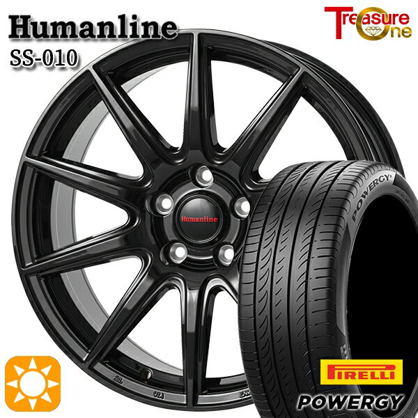 【最大2,000円OFFクーポン】195/65R15 91V ピレリ パワジー トレジャーワン ヒューマンライン SS010 ブラック 15インチ 6.0J 5H100 +42 サマータイヤホイールセット