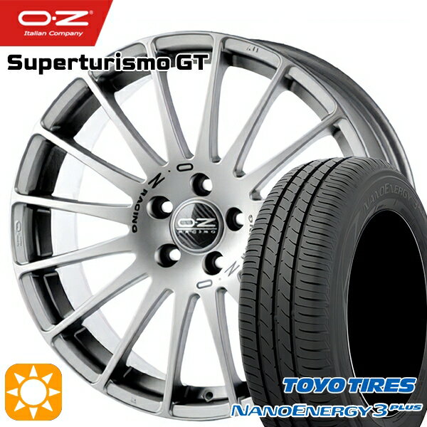 【取付対象】ベンツ Aクラス/CLA 225/45R18 91W トーヨー ナノエナジー3プラス OZ スーパーツーリズモ GT グリジオコルサ 18インチ 8.0J 5H112 サマータイヤホイールセット