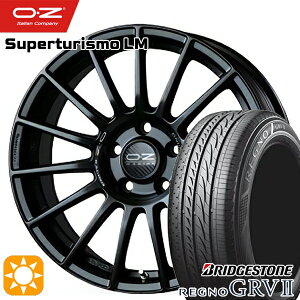 【取付対象】ベンツ Aクラス 205/55R17 91V ブリヂストン レグノ GRV2 OZ スーパーツーリズモ LM マットブラック 17インチ 7.5J 5H112 サマータイヤホイールセット