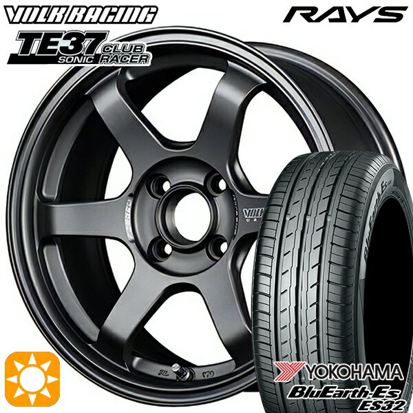 185/65R15 88S ヨコハマ ブルーアース ES32 RAYS ボルクレーシング TE37 ソニック クラブレーサー DM 15インチ 7.0J 4H100 サマータイヤホイールセット