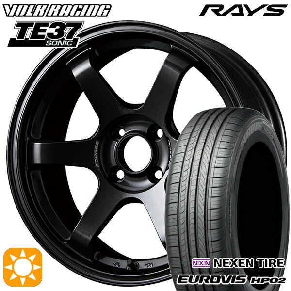 【取付対象】185/65R15 ネクセン ロードストーン ユーロビズ HP02 RAYS ボルクレーシング TE37 ソニック MM 15インチ 6.0J 4H100 サマータイヤホイールセット