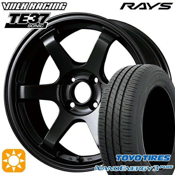 【取付対象】195/45R16 80W トーヨー ナノエナジー3プラス RAYS ボルクレーシング TE37 ソニック MM 16インチ 6.0J 4H100 サマータイヤホイールセット