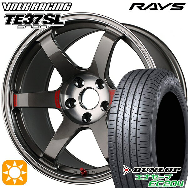 【取付対象】185/60R15 84H ダンロップ エナセーブ EC204 RAYS ボルクレーシング TE37 ソニック SL PG 15インチ 6.0J 4H100 サマータイヤホイールセット