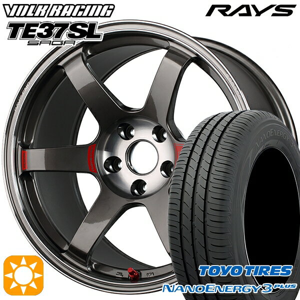 【取付対象】175/65R15 84S トーヨー ナノエナジー3プラス RAYS ボルクレーシング TE37 ソニック SL PG 15インチ 6.0J 4H100 サマータイヤホイールセット