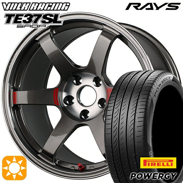 【取付対象】185/65R15 88H ピレリ パワジー RAYS ボルクレーシング TE37 ソニック SL PG 15インチ 6.0J 4H100 サマータイヤホイールセット