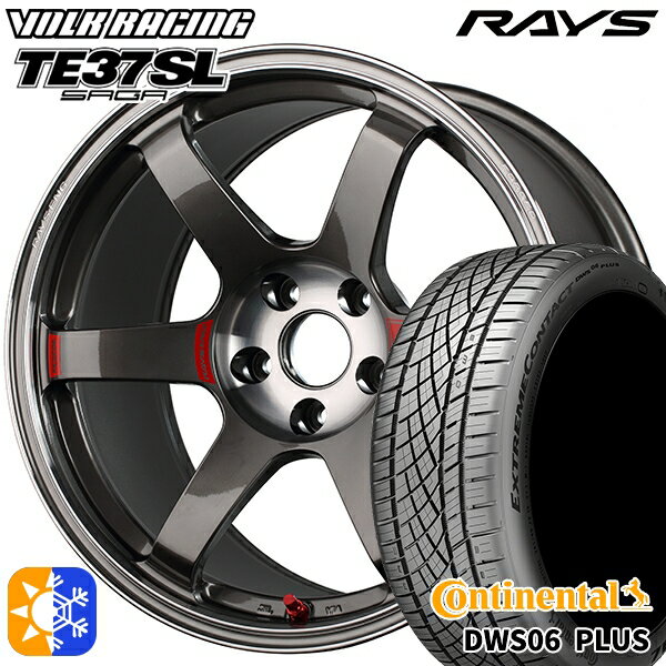 225/50R18 95W コンチネンタル DWS06+ SUV RAYS ボルクレーシング TE37 サーガSL PG 18インチ 8.5J 5H114.3 オールシーズンタイヤホイールセット