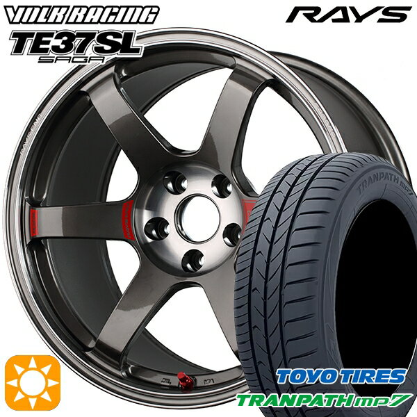 【取付対象】215/55R17 94V トーヨー トランパス mp7 RAYS ボルクレーシング TE37 サーガSL PG 17インチ 7.5J 5H114.3 サマータイヤホイールセット