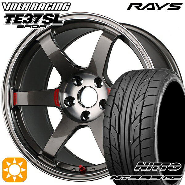 【取付対象】215/45R17 91W XL ニットー NT555 G2 RAYS ボルクレーシング TE37 サーガSL PG 17インチ 7.5J 5H114.3 サマータイヤホイールセット