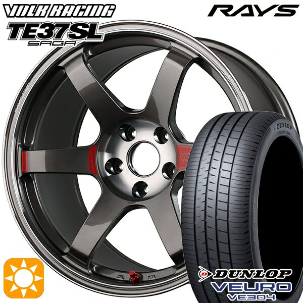 【取付対象】215/50R17 91V ダンロップ ビューロ VE304 RAYS ボルクレーシング TE37 サーガSL PG 17インチ 7.5J 5H114.3 サマータイヤホイールセット