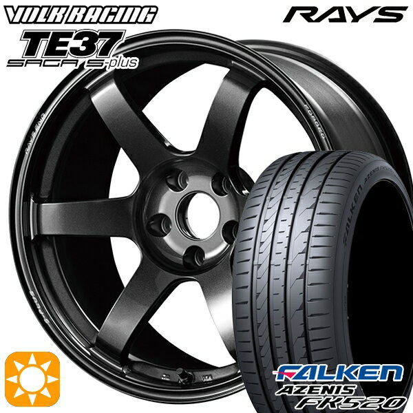 【取付対象】225/55R18 102W XL ファルケン アゼニス FK520 RAYS ボルクレーシング TE37 サーガ S-プラス MM 18インチ 7.5J 5H114.3 サマータイヤホイールセット