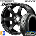 215/55R17 94H グッドイヤー ベクター フォーシーズンズ RAYS ボルクレーシング TE37 サーガ S-プラス MM 17インチ 7.5J 5H100 オールシーズンタイヤホイールセット