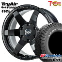 【取付対象】215/70R16 100/97S RWL BFグッドリッチ オールテレーン T/A KO3 トレジャーワン 鍛造 トライエアー TAS マットブラック 16インチ 7.0J 5H114.3 サマータイヤホイールセット(2)