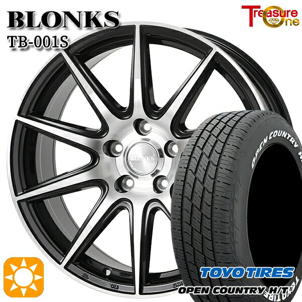 【取付対象】235/60R18 103H トーヨー オープンカントリー H/T2 WL トレジャーワン ブロンクス TB001S ブラックポリッシュ 18インチ 7...