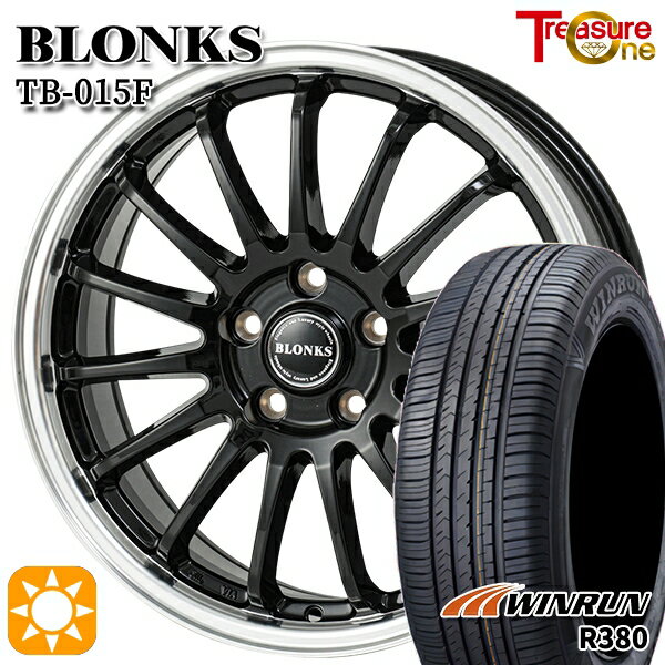 【取付対象】エルグランド クロスロード 215/65R16 98H ウィンラン R380 トレジャーワン ブロンクス TB015F BK/RP 16インチ 6.5J 5H114.3 サマータイヤホイールセット