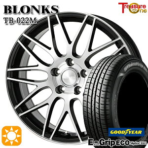 【取付対象】195/65R15 91H グッドイヤー エフィシェントグリップ エコ EG01 トレジャーワン ブロンクス TB022M ブラックポリッシュ 15インチ 6.0J 5H114.3 +43/+53 サマータイヤホイールセット