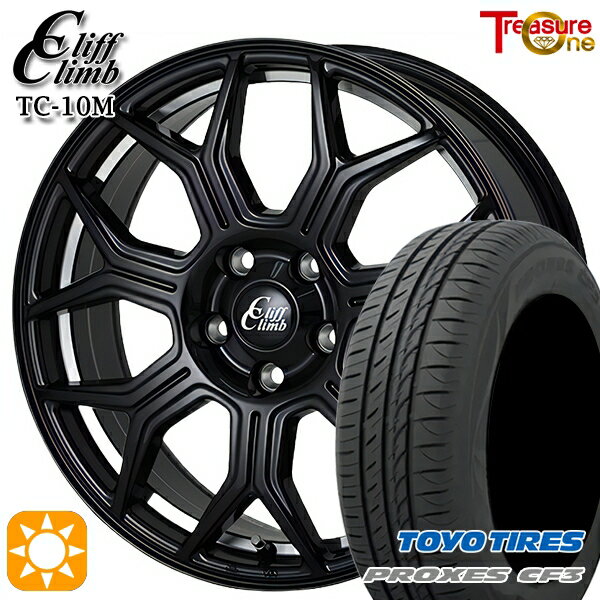 【取付対象】ジェイド アクセラ 225/40R18 92W XL トーヨー プロクセス CF3 トレジャーワン クリフクライム TC10M ブラックアンダーカットポリッシュ 18インチ 7.0J 5H114.3 サマータイヤホイールセット