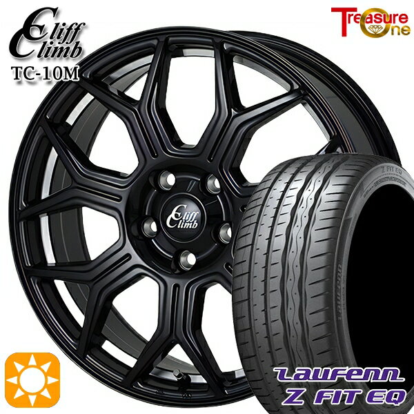 【取付対象】215/45R18 93Y XL ラウフェン Z FIT EQ LK03 トレジャーワン クリフクライム TC10M ブラックアンダーカットポリッシュ 18インチ 7.0J 5H114.3 サマータイヤホイールセット