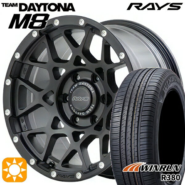 【取付対象】プリウスα ストリーム 205/60R16 92H ウィンラン R380 レイズ チームデイトナ M8 N2 16インチ 7.0J 5H114.3 サマータイヤホイールセット