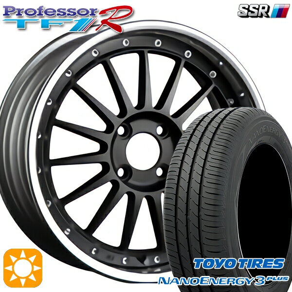【取付対象】195/45R16 80W トーヨー ナノエナジー3プラス SSR プロフェッサー TF1R フラットブラック 16インチ 6.0J 4H100 サマータイヤホイールセット