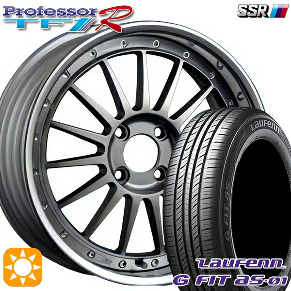 【取付対象】195/55R16 87V ラウフェン G FIT as-01 LH42 SSR プロフェッサー TF1R チタンシルバー 16インチ 6.0J 4H100 サマータイヤホイールセット