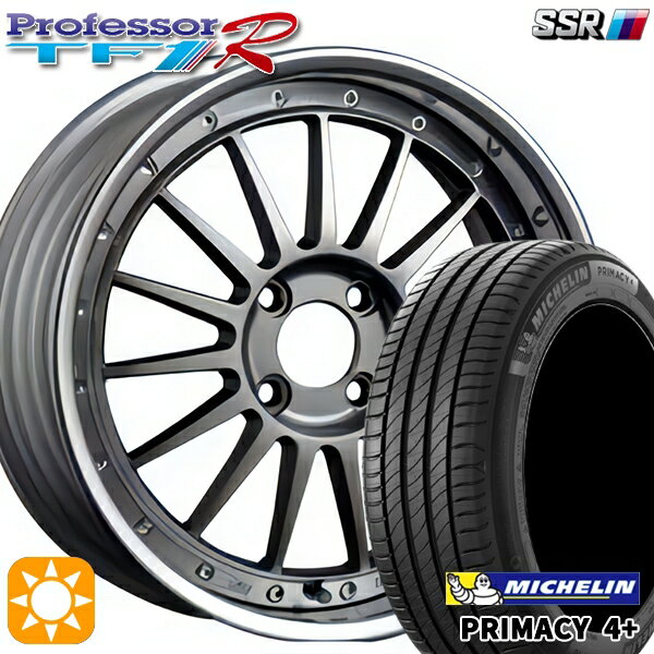 【取付対象】205/45R17 88W XL ミシュラン プライマシー4プラス SSR プロフェッサー TF1R チタンシルバー 17インチ 6.0J 4H100 サマータイヤホイールセット