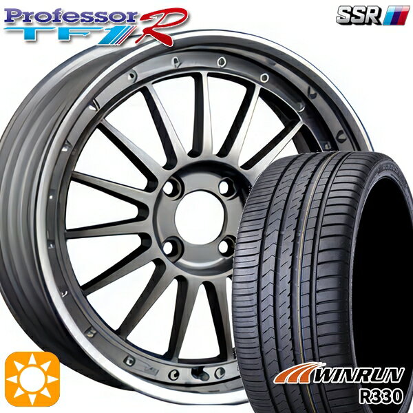 【取付対象】195/40R17 81W XL ウィンラン R330 SSR プロフェッサー TF1R チタンシルバー 17インチ 6.0J 4H100 サマータイヤホイールセット