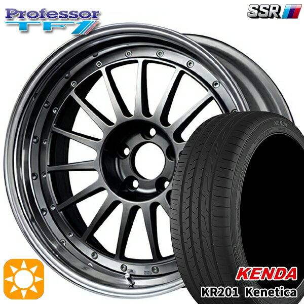 215/45R18 93W ケンダ KR201 ケネティカ SSR プロフェッサー TF1 チタンシルバー 18インチ 7.0J 5H114.3 新品 サマータイヤホイール 4本セット 送料無料