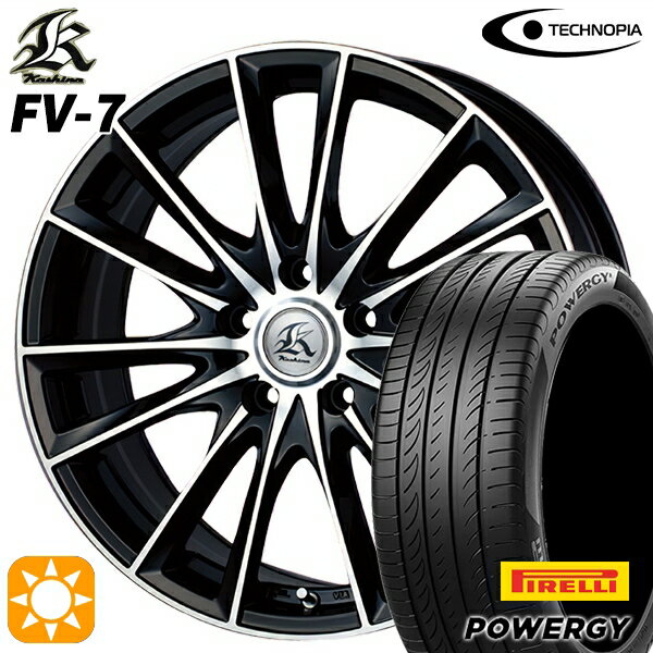 【取付対象】245/35R20 95W XL ピレリ パワジー テクノピア カシーナ FV7 ブラックポリッシュ 20インチ 8.5J 5H114.3 サマータイヤホイールセット