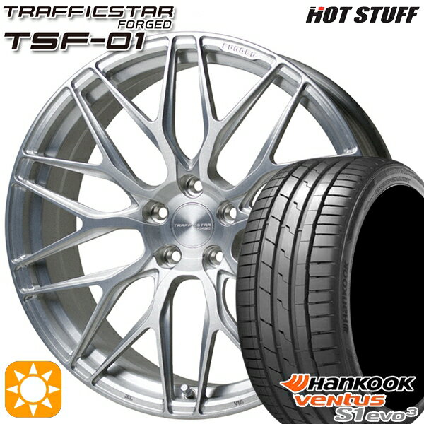 【取付対象】アルファード C-HR 245/35R20 95Y XL ハンコック veNtus S1 evo3 K127 HotStuff トラフィックスターフォージド TSF-01 ブラッシュド 20インチ 8.5J 5H114.3 サマータイヤホイールセット