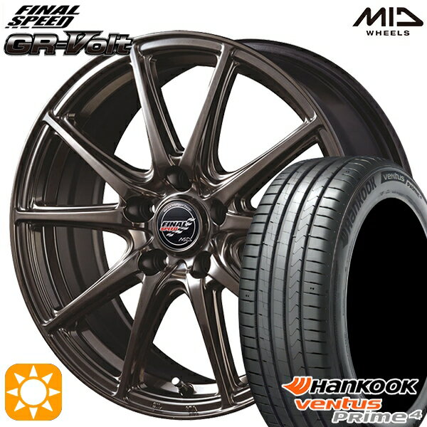 【取付対象】215/45R17 91W XL ハンコック veNtus PRime4 K135 MID ファイナルスピード GR-ボルト ハイメタブロンズ 17インチ 7.0J 5H114.3 サマータイヤホイールセット